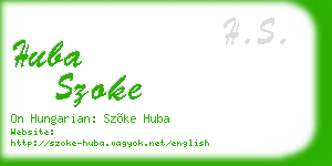 huba szoke business card